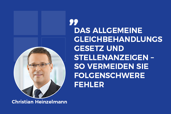 Das Allgemeine Gleichbehandlungsgesetz und Stellenanzeigen