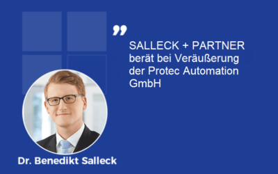 SALLECK + PARTNER berät bei Veräußerung der Protec Automation GmbH